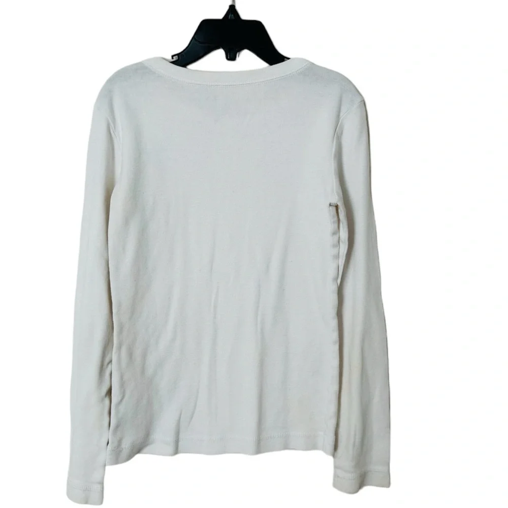 Old Navy Girls White Long Sleeve Shirt Size Medium